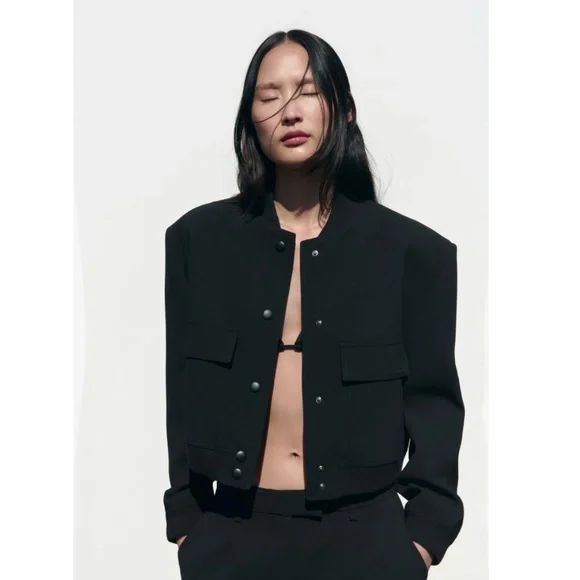Zara | Jackets & Coats | Zara Maxi Pocket Bomber | Poshmark